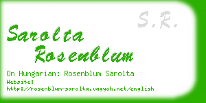 sarolta rosenblum business card
